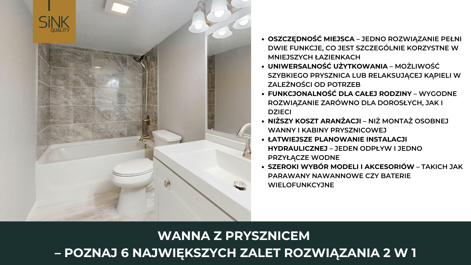 6 zalet wanny z prysznicem