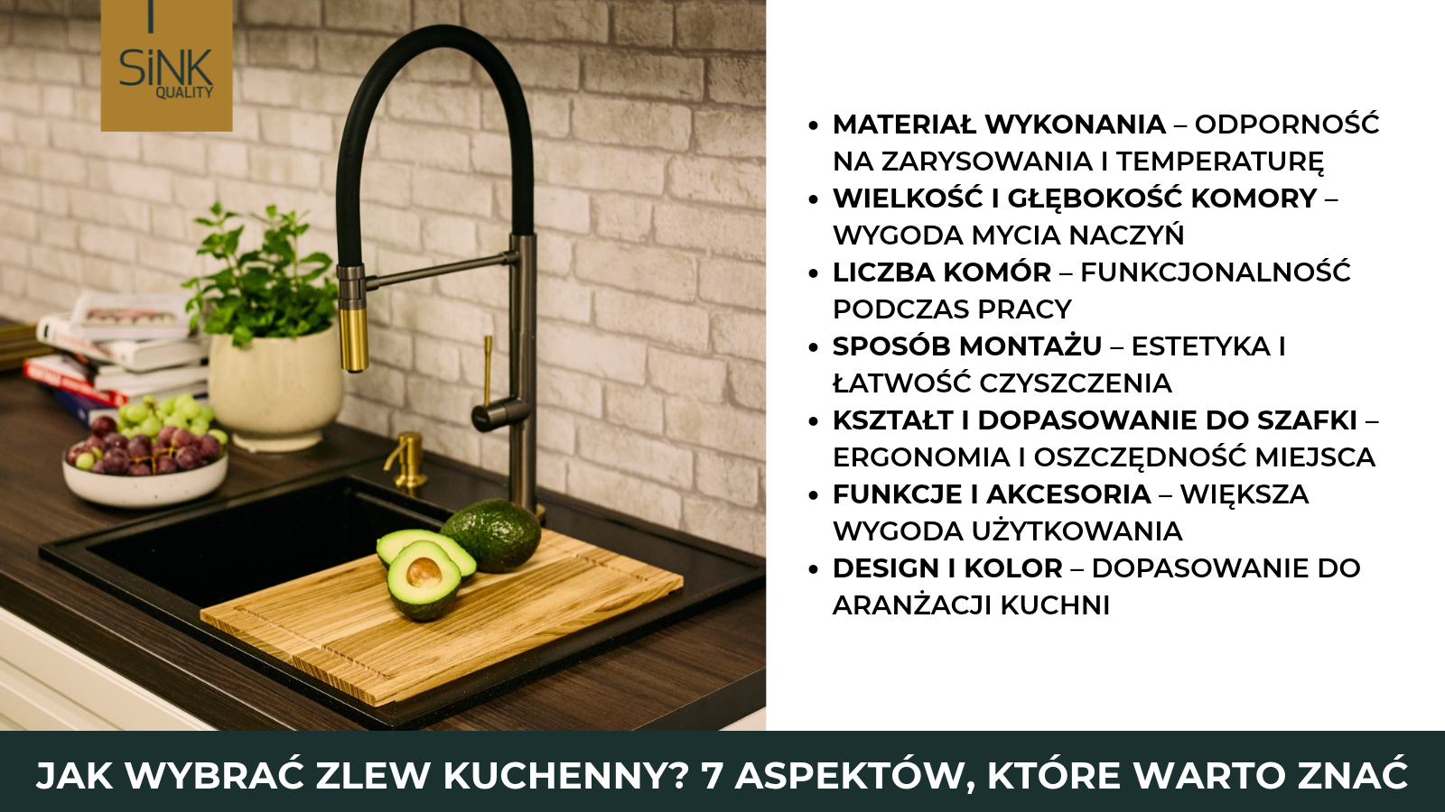 7 aspektów – jak wybrać zlew? Przewodnik 2026
