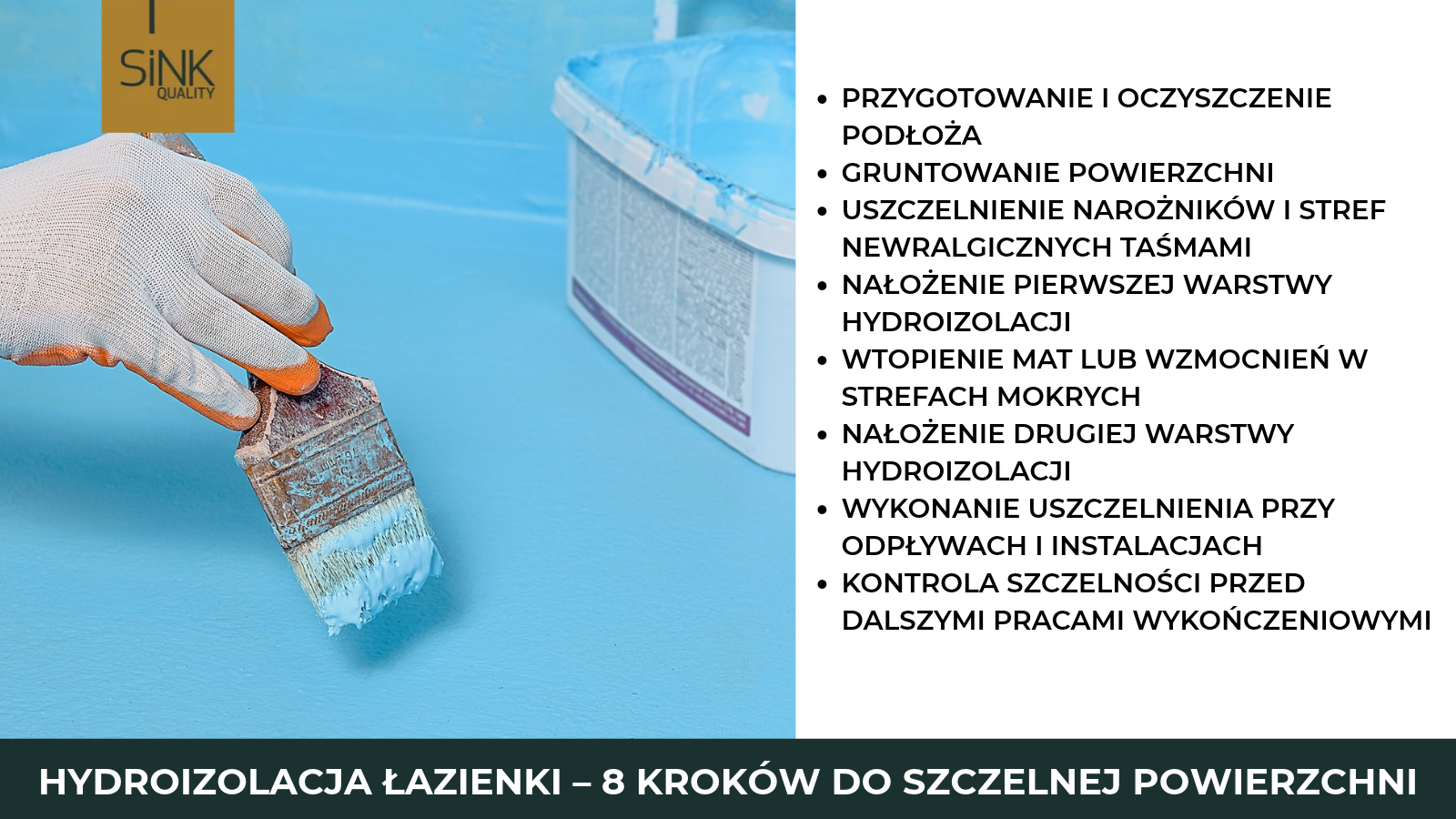 8 kroków hydroizolacji łazienki