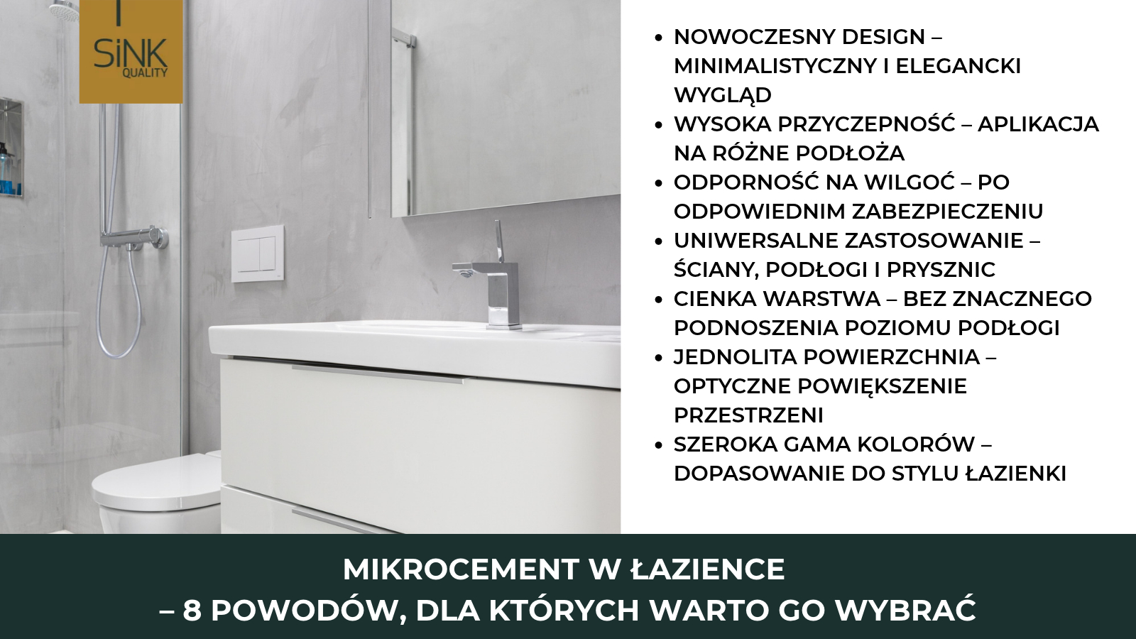 8 powodów, by wybrać mikrocement do łazienki