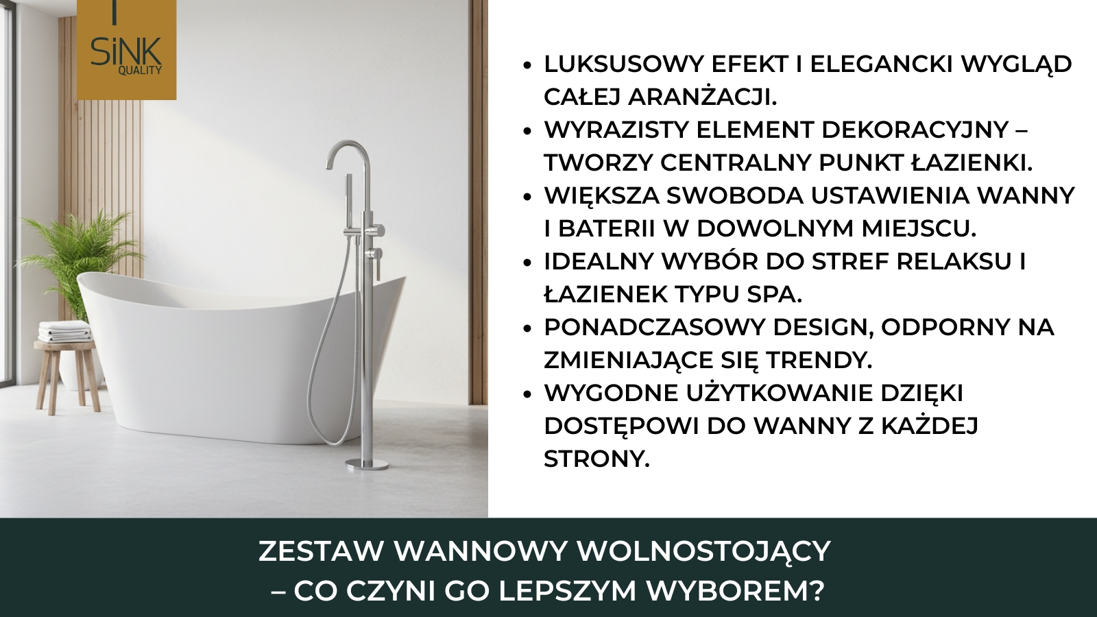 Dlaczego warto lepiej wybrać wanne wolnostojącą