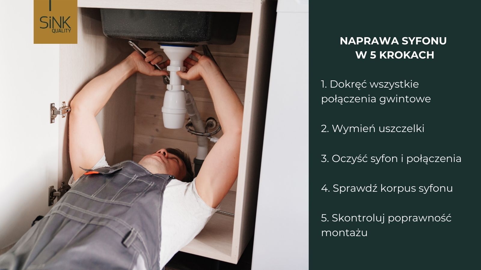 Jak uszczelnić syfon pod zlewem, który przecieka - naprawa syfonu