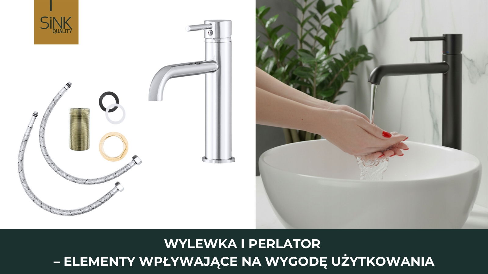 bateria umywalkowa z mieszaczem i perlatorem