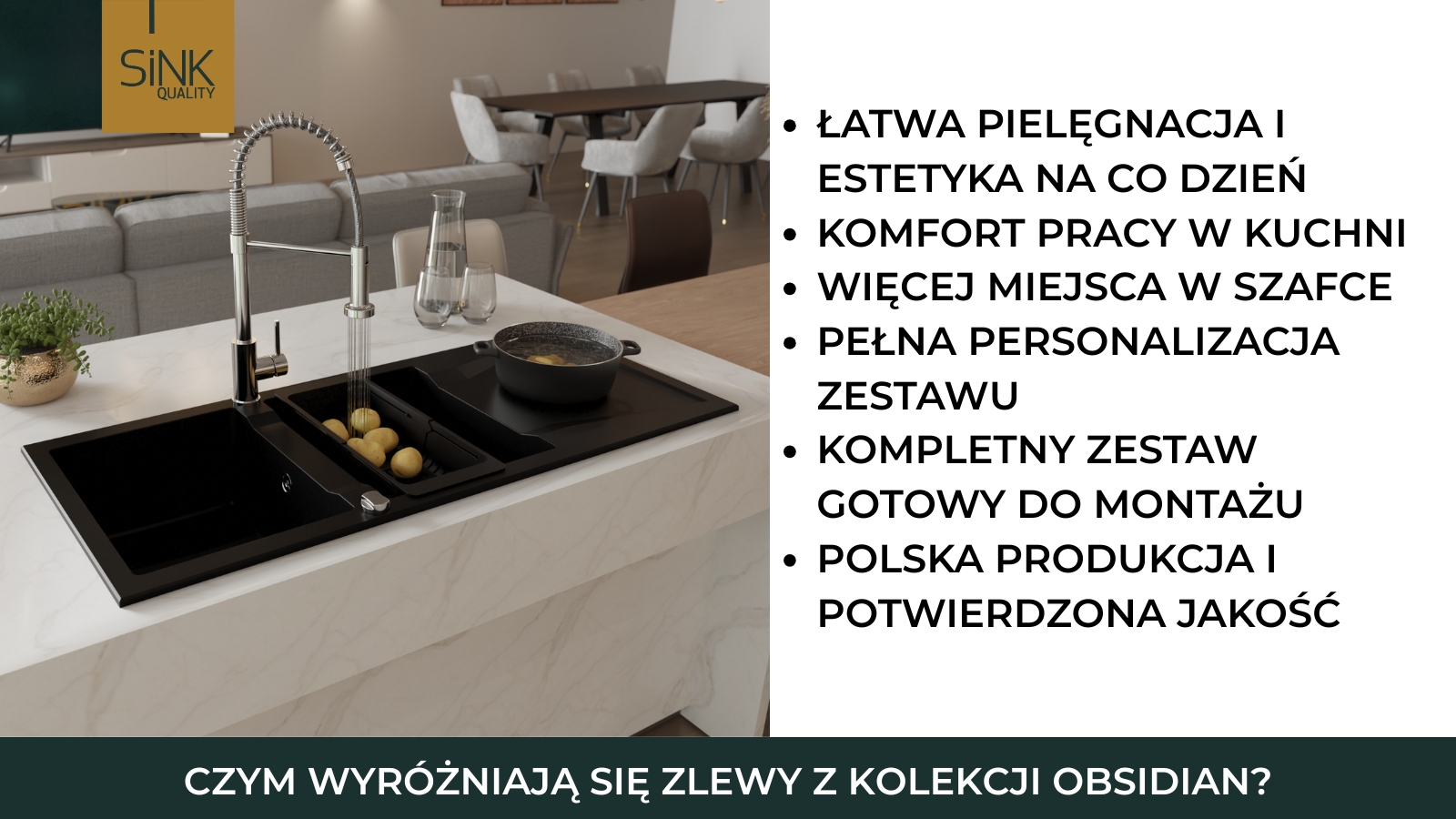 co wyróżnia zlewy od obsidian