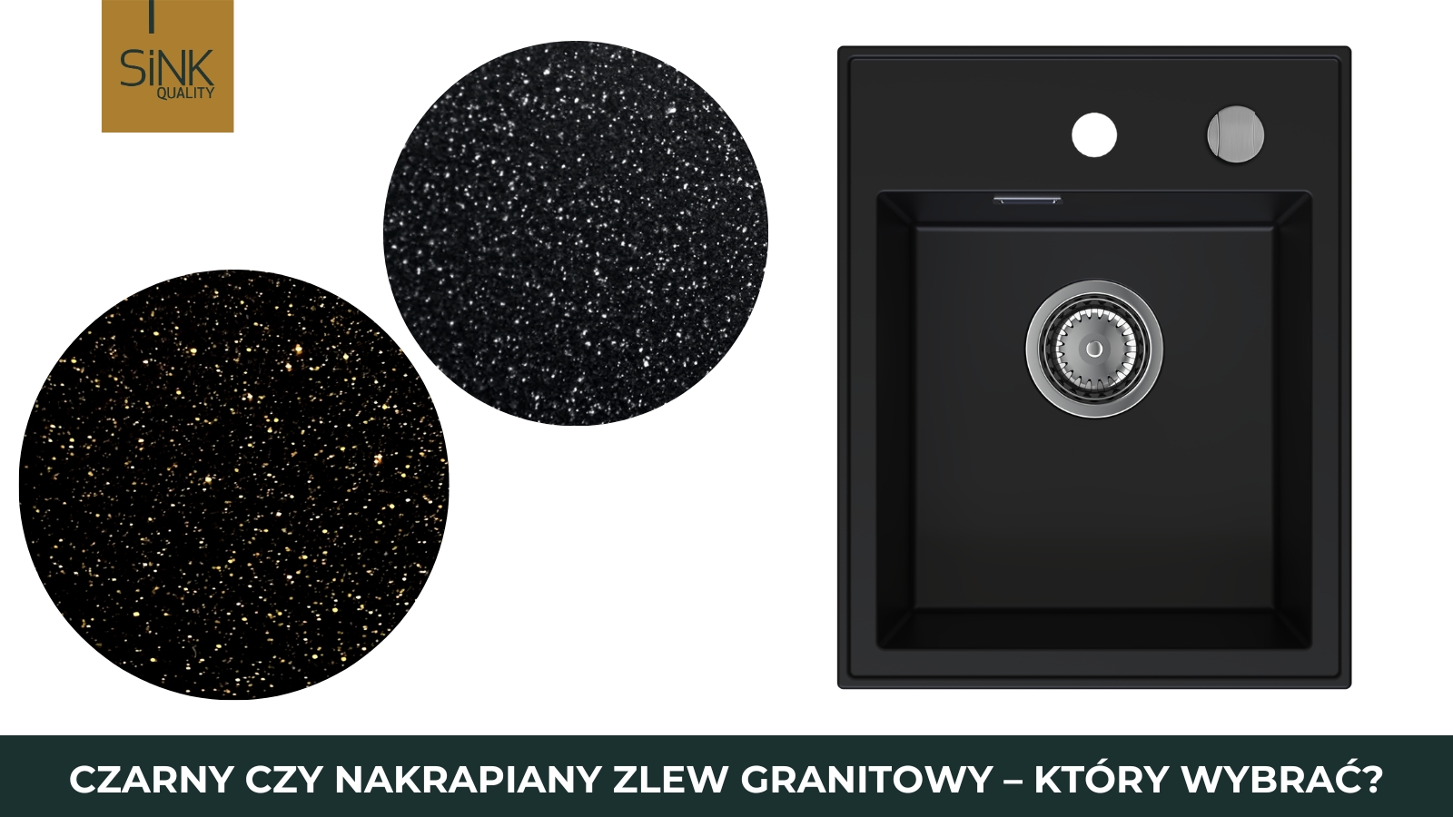 czarny czy nakrapiany zlew granitowy