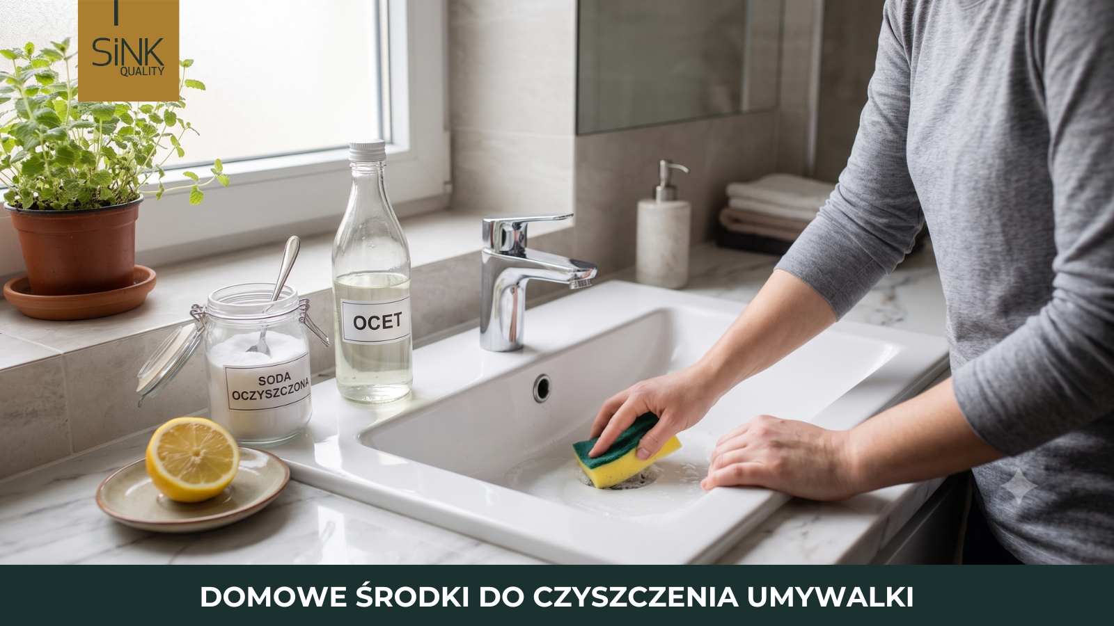 domowe środki do czyszczenia umywalki