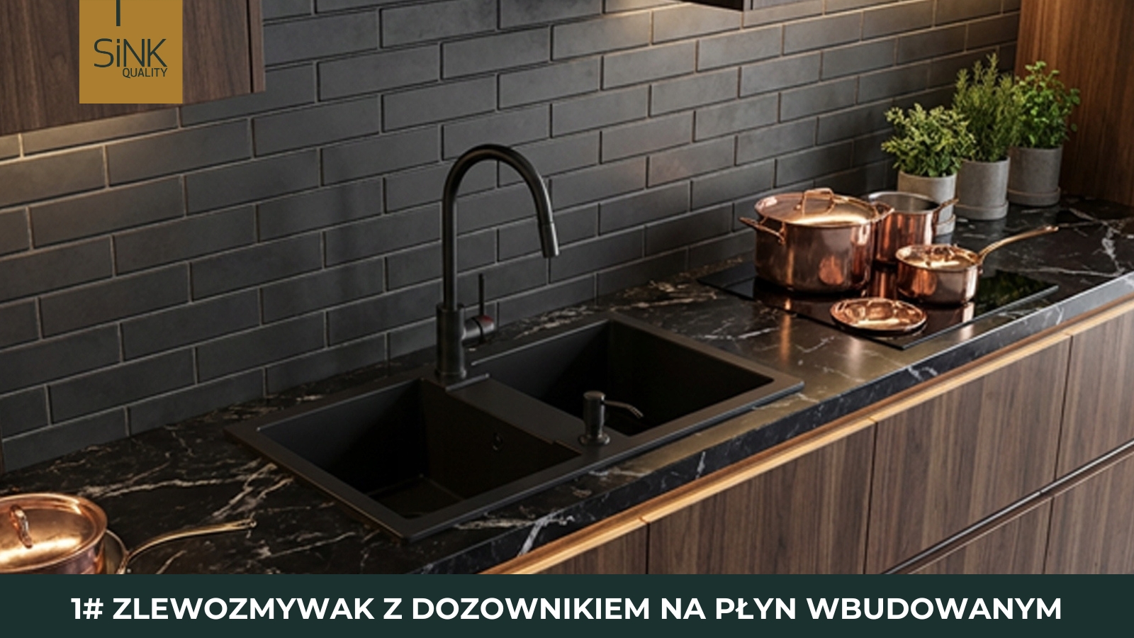 dozownik zbudowany w zlew