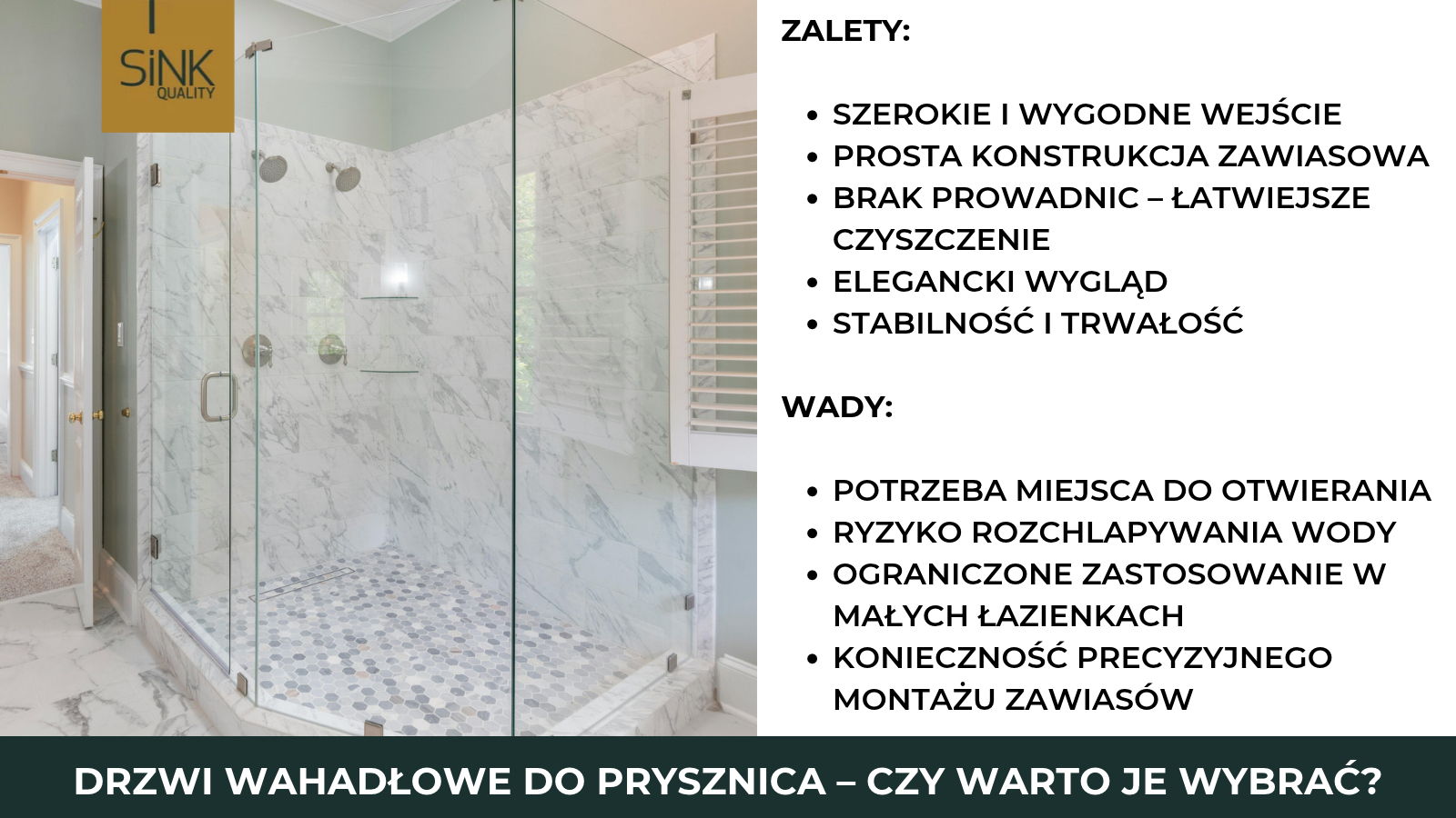 Drzwi wahadłowe do prysznica – czy warto?