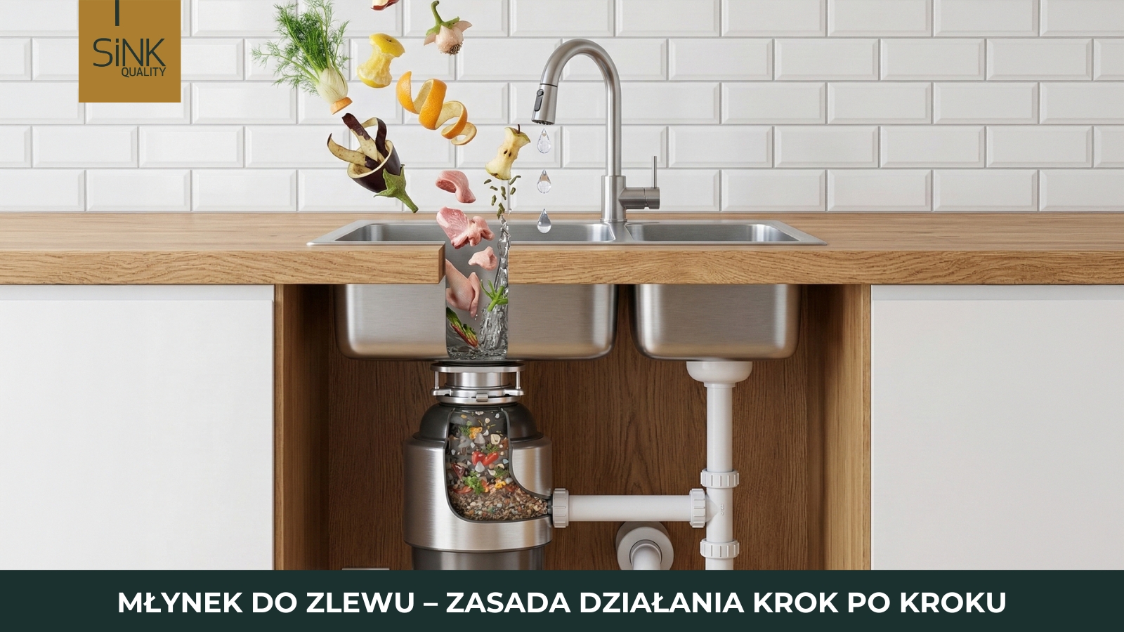 działanie młynka do zlewu krok po kroku