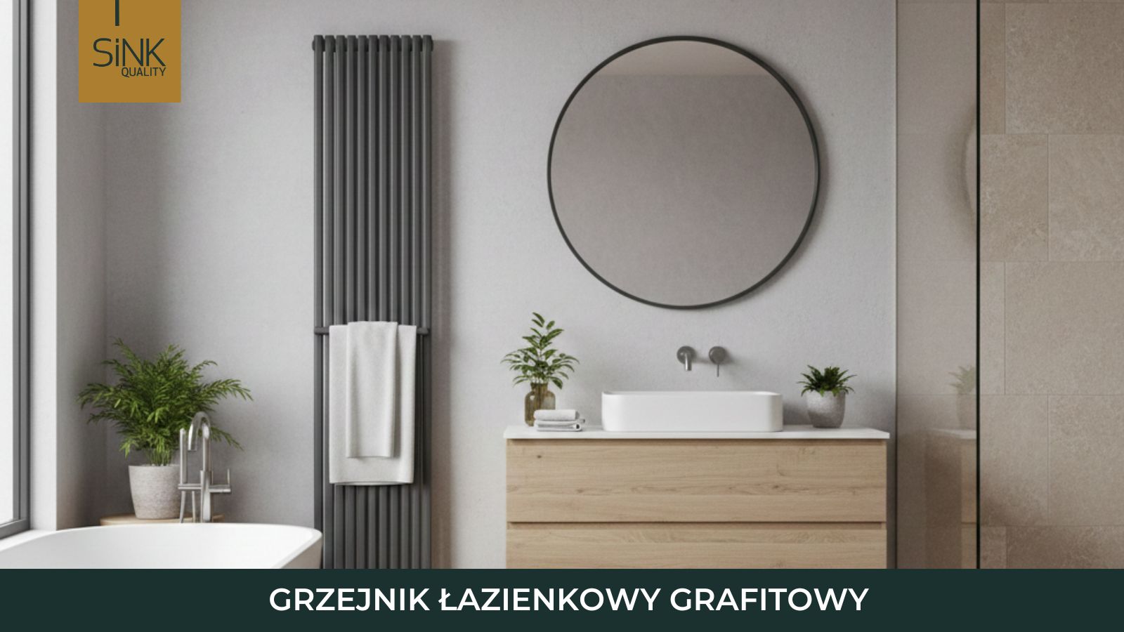 grzejnik łazienkowy grafitowy