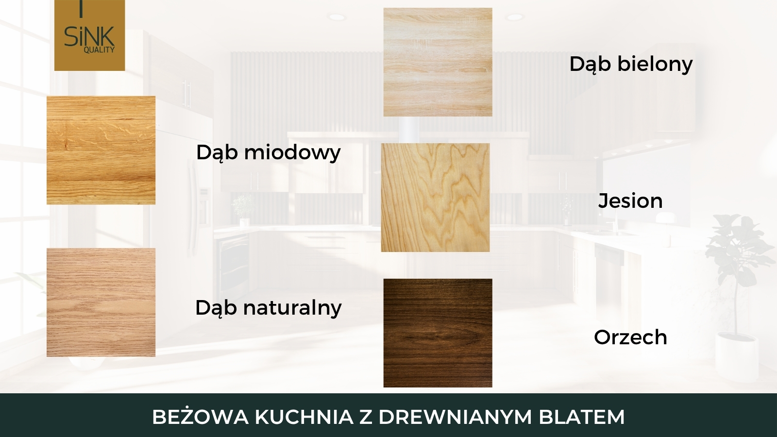 jakie drewno do beżowej kuchni