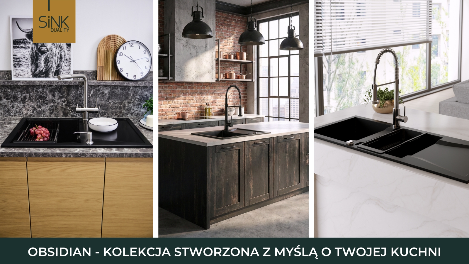 kolekcja zlewów obsidian