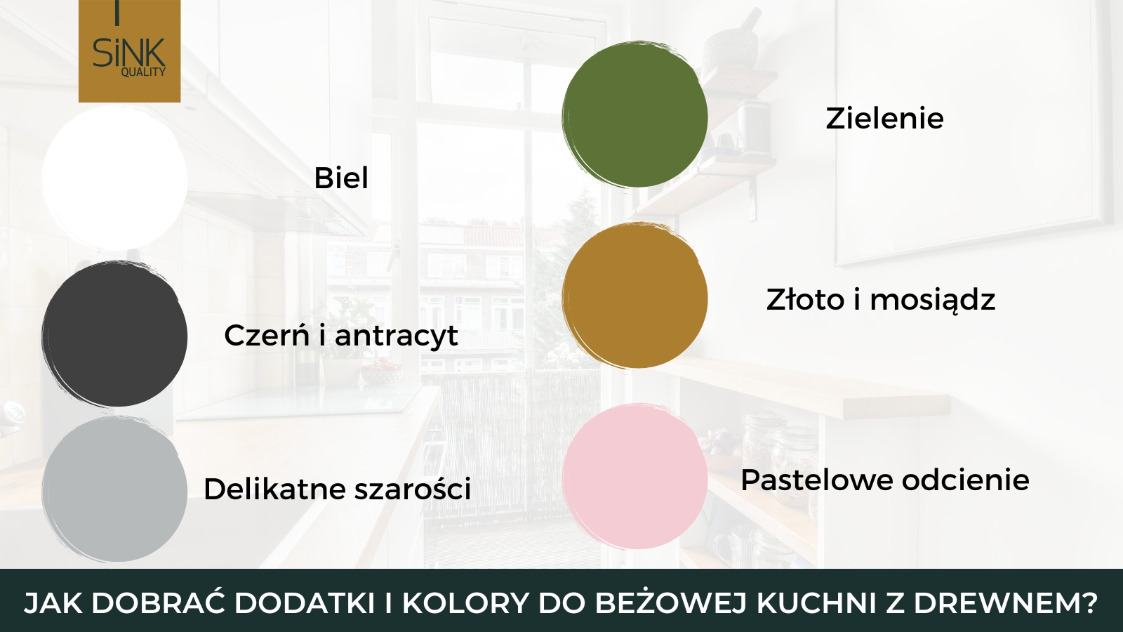 kolory uzupełniające do beżowej kuchni