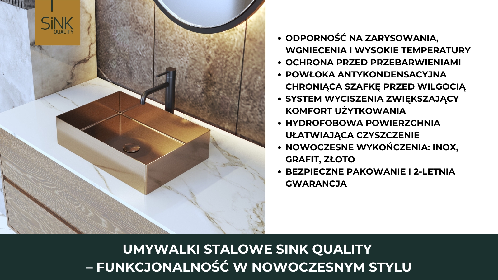 kwadratowa umywalka stalowa