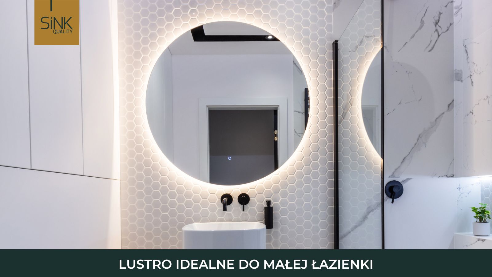 Lustro bezramowe w małej łazience - optyczne powiększenie