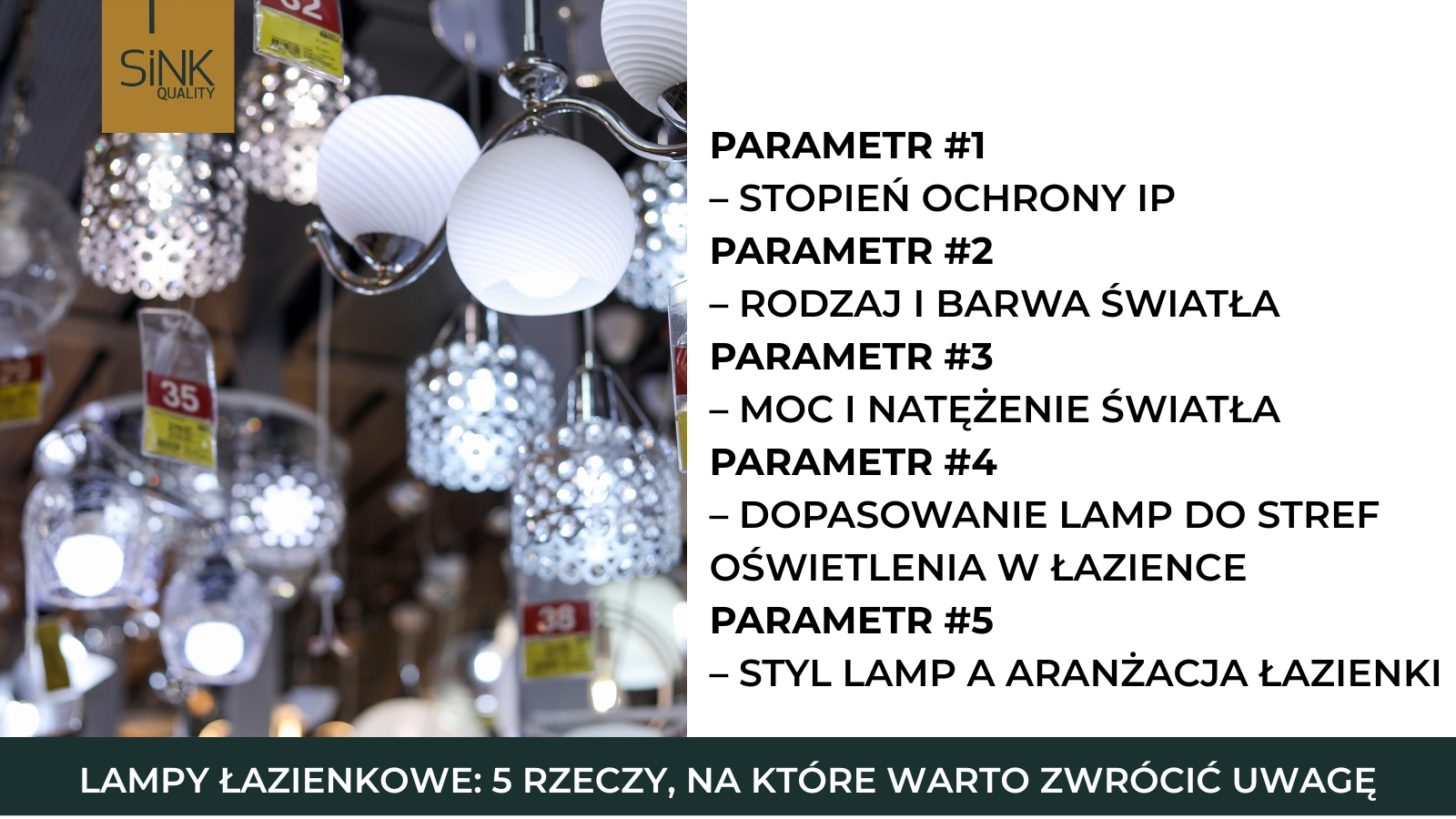 parametry lamp łazienkowych
