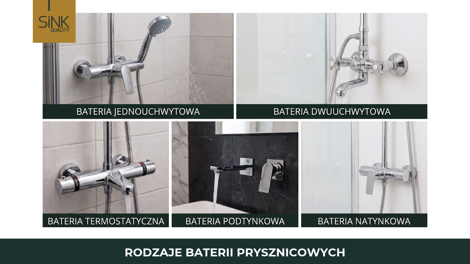 Rodzaje baterii prysznicowych