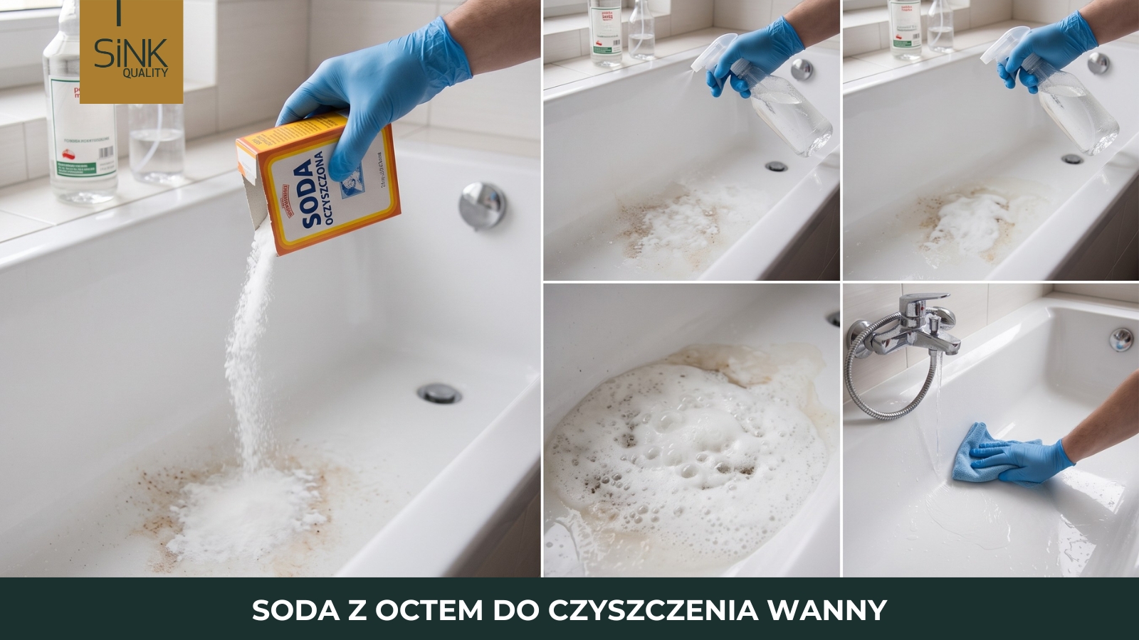 soda z octem do czyszczenia wanny domowym sposobem diy