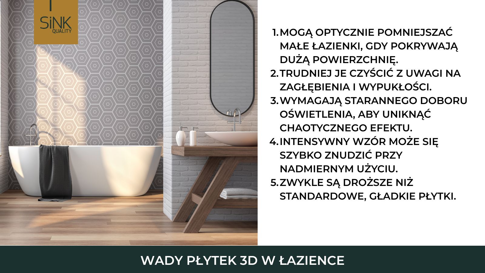 wady płytek 3d