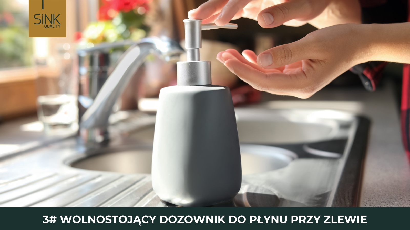 wolnostojący dozownik na płyn