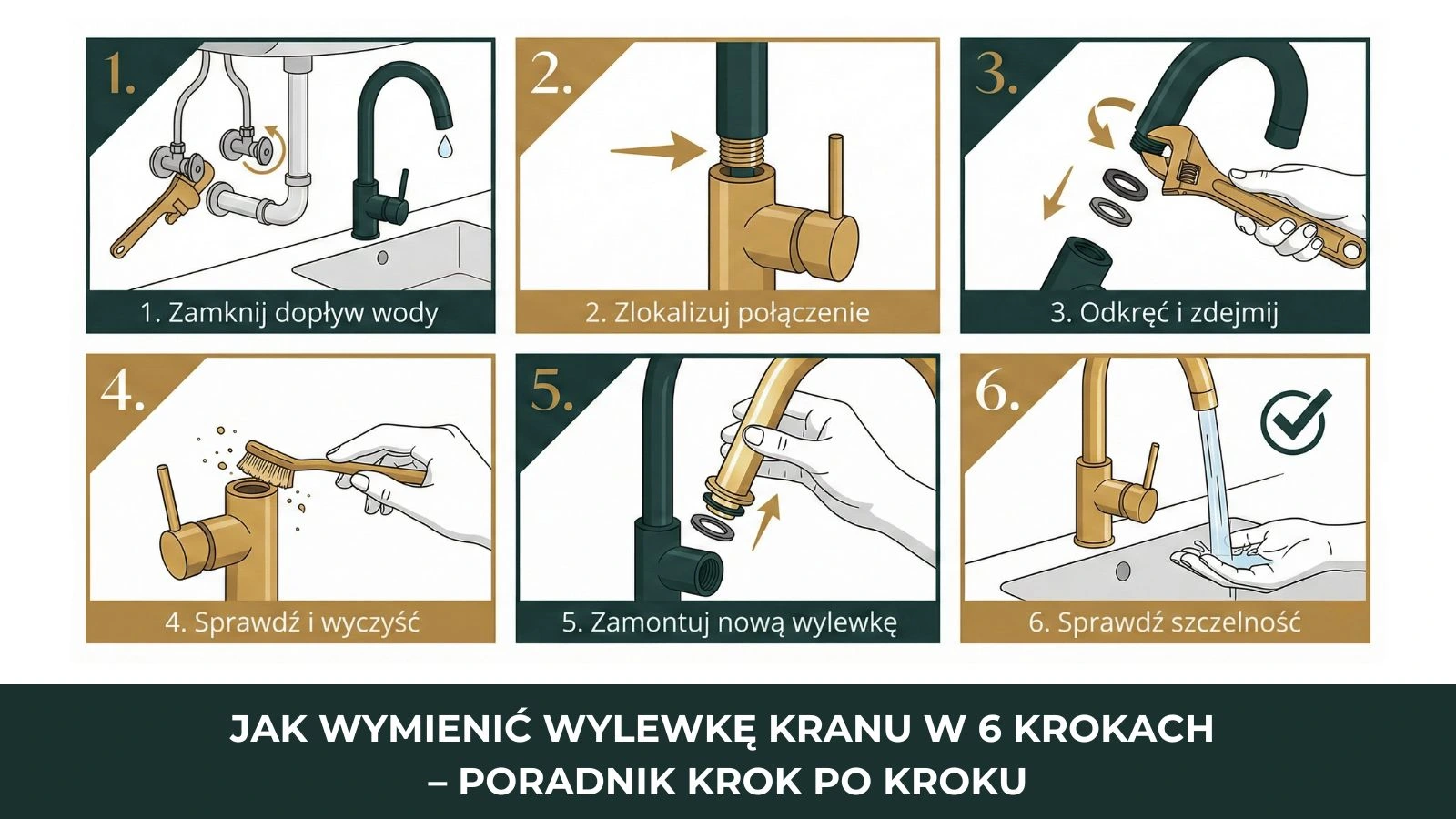 wymiana wylewki w 6 krokach