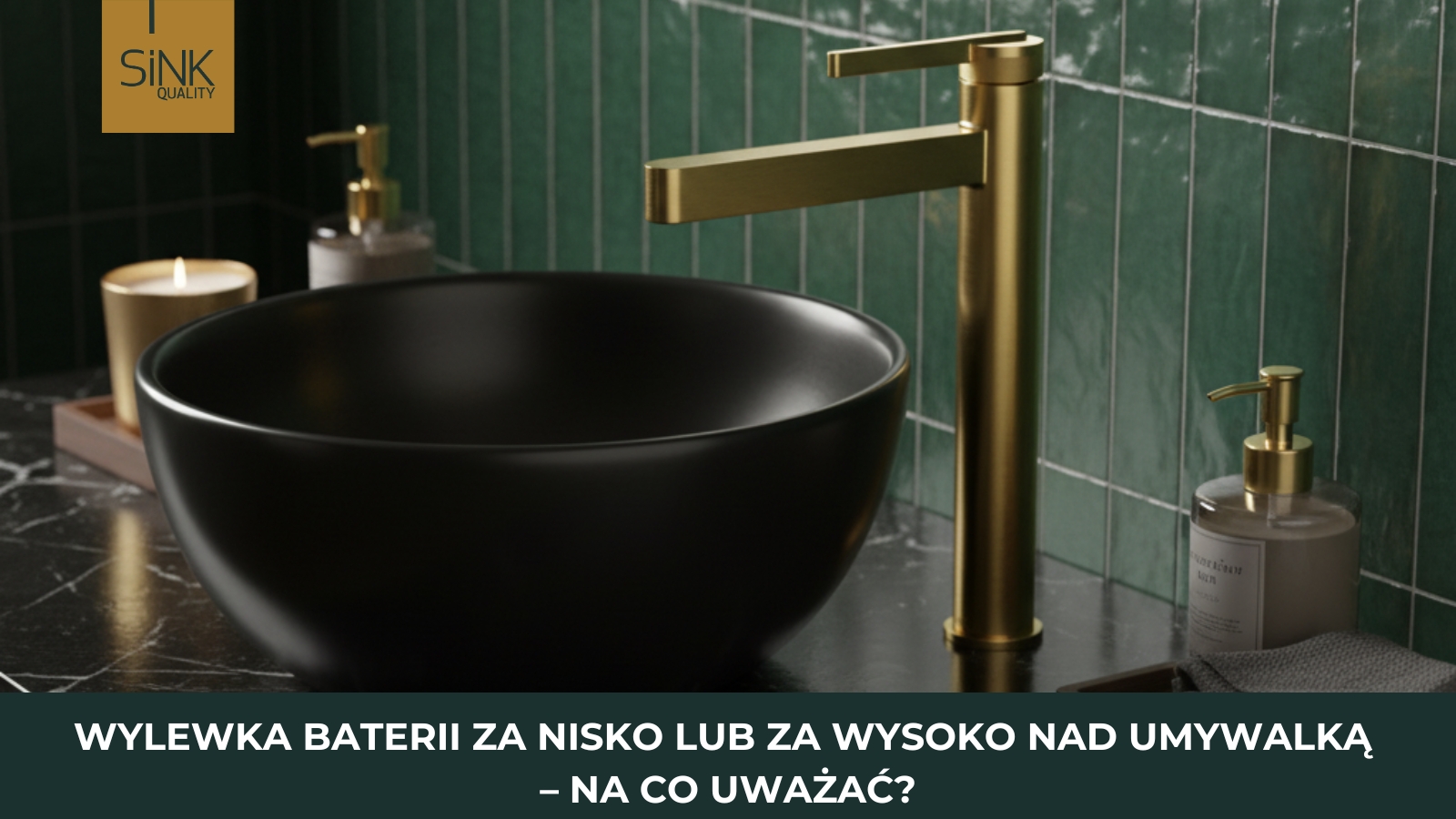 wysokość wylewki nisko lub wysoko