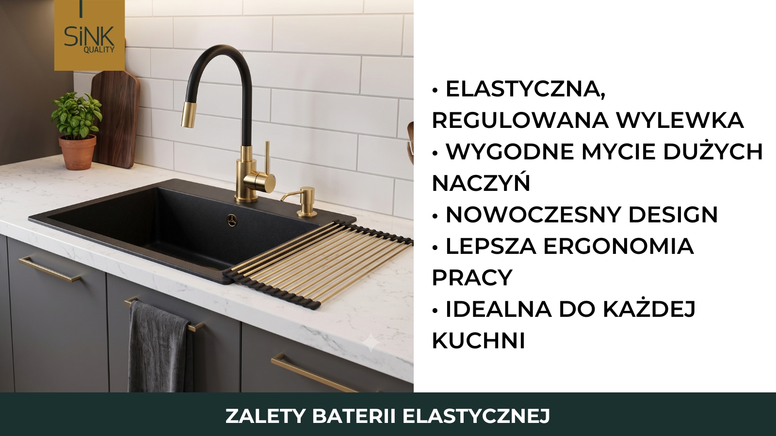 zalety baterii elastycznej kuchennej