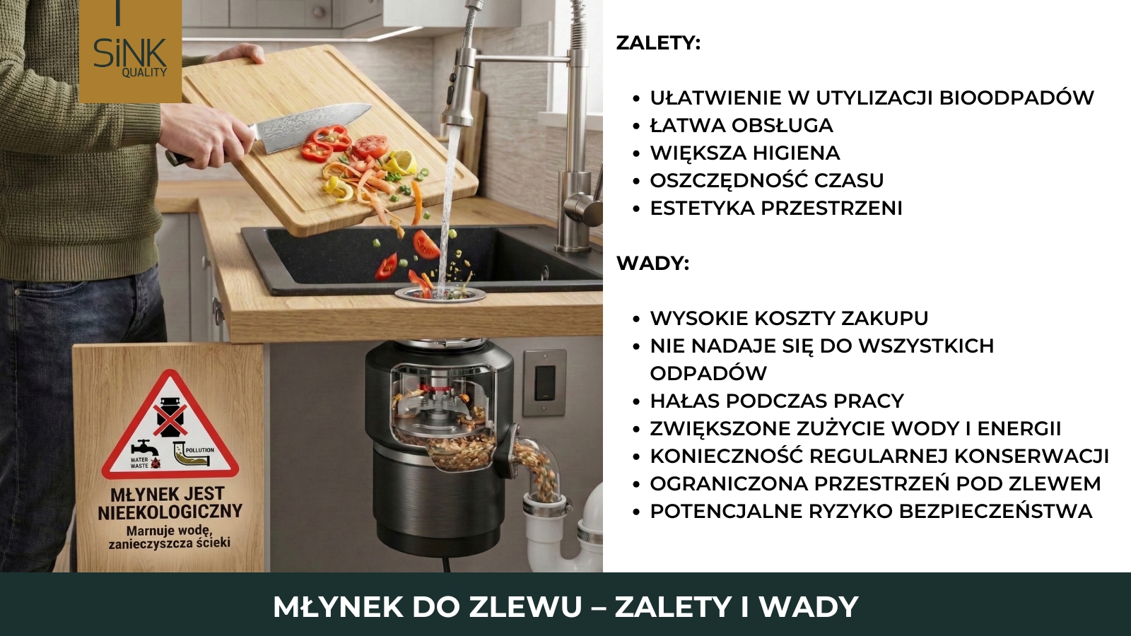 zalety i wady młynka do zlewu