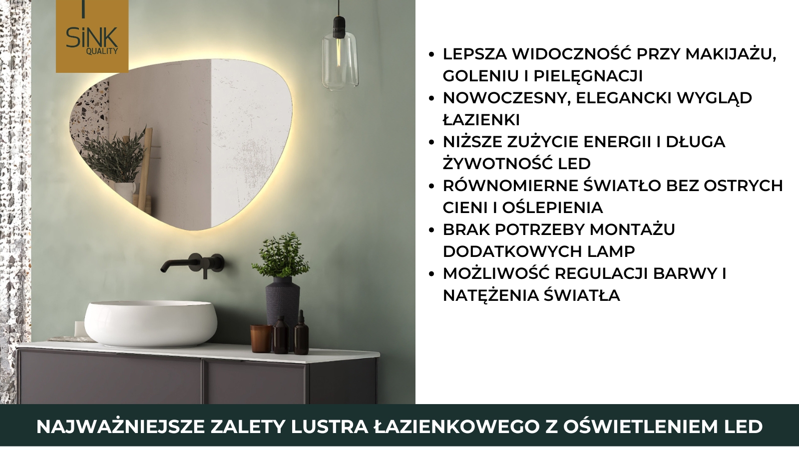 zalety lustra łazienkowego z oświetleniem LED
