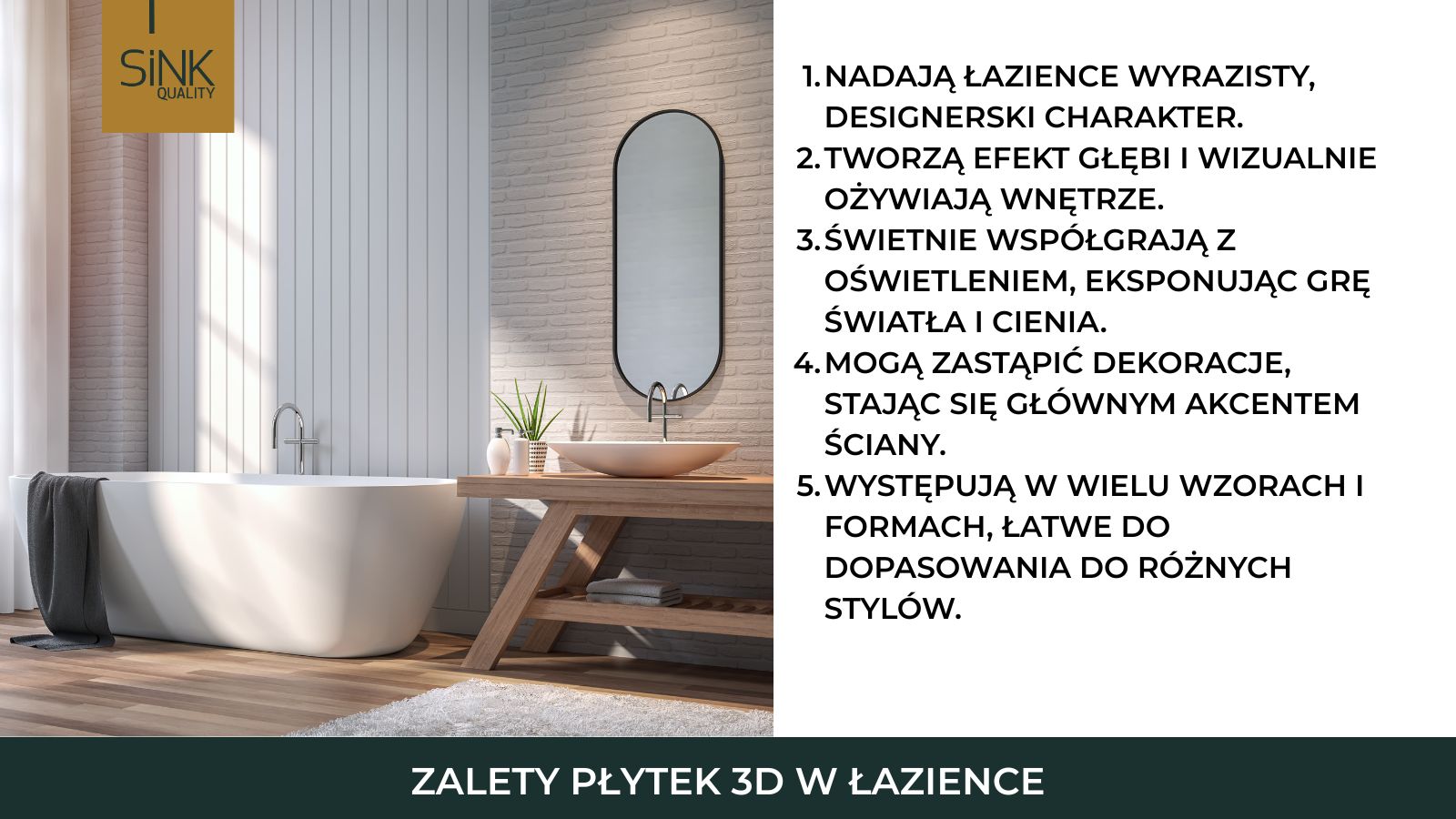 zalety płytek 3d