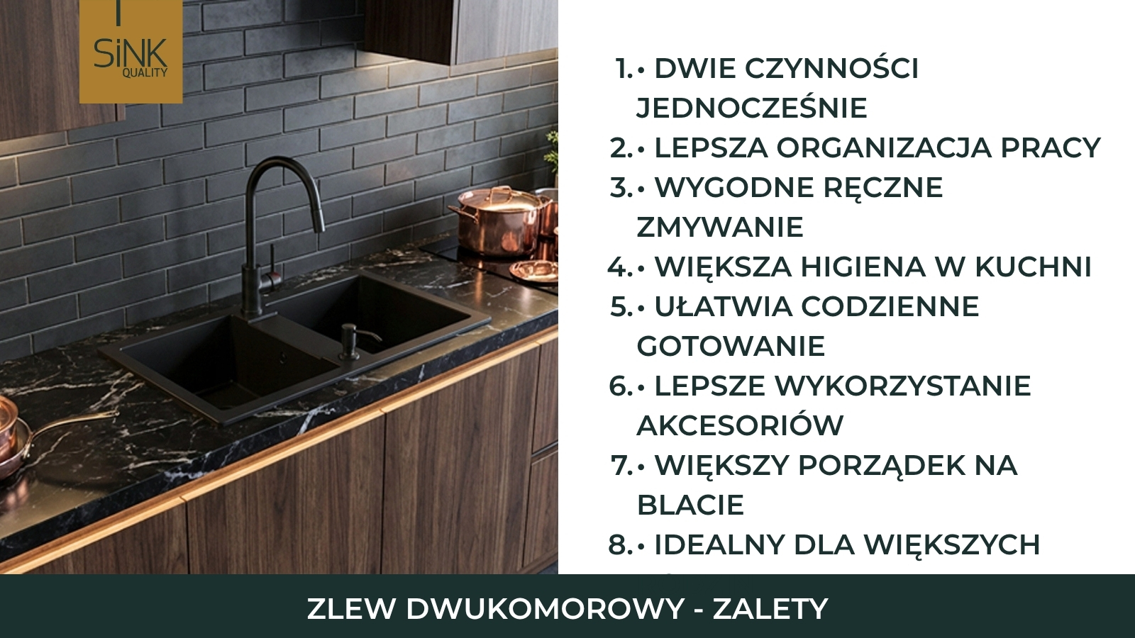 zalety zlewu dwukomorowego
