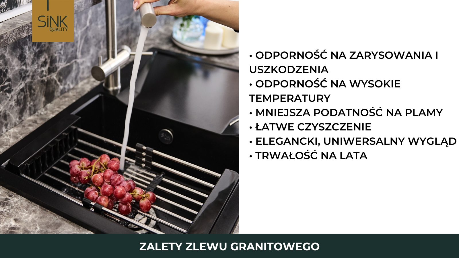 zalety zlewu granitowego