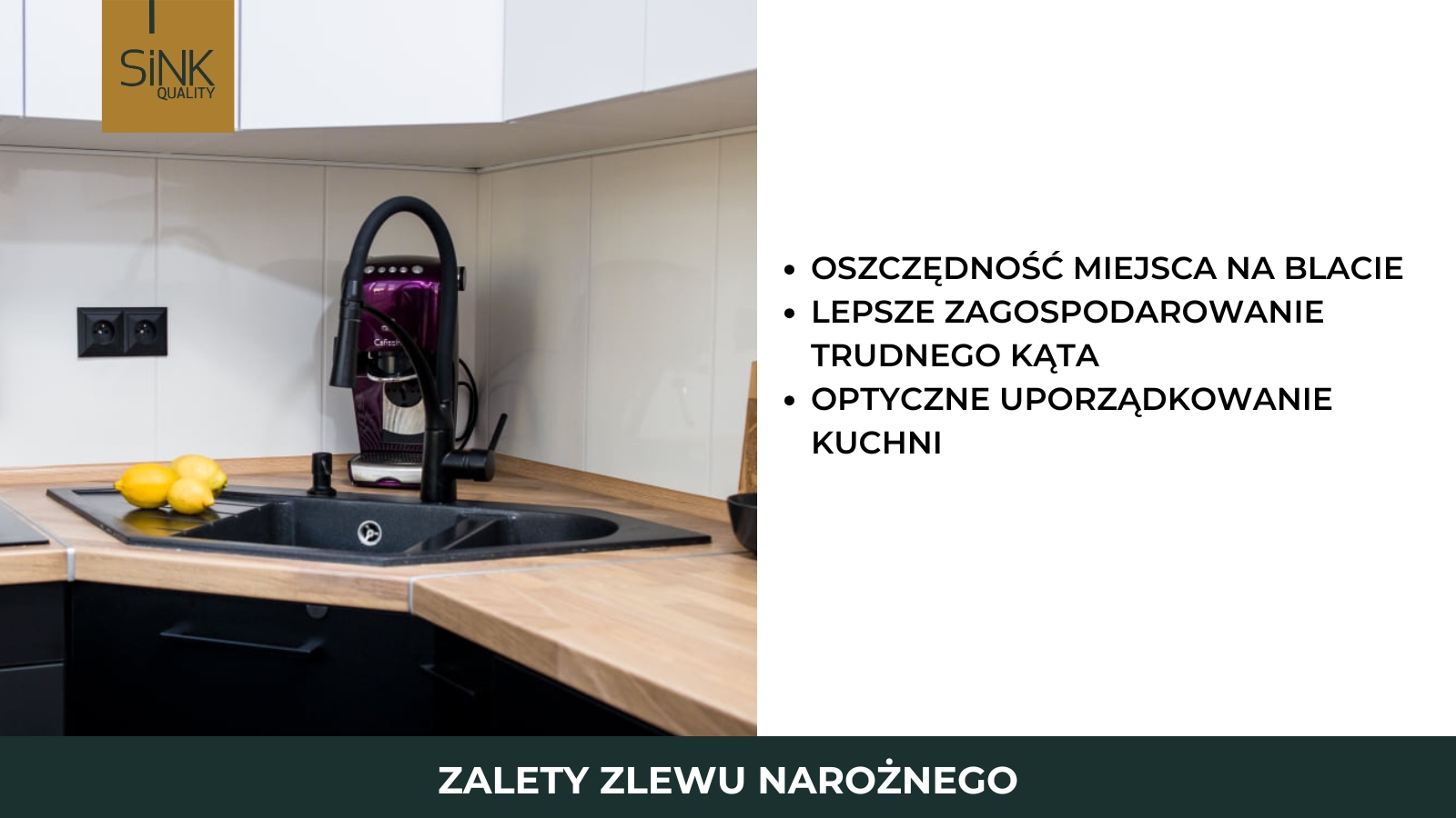 zalety zlewu narożnego w małej kuchni