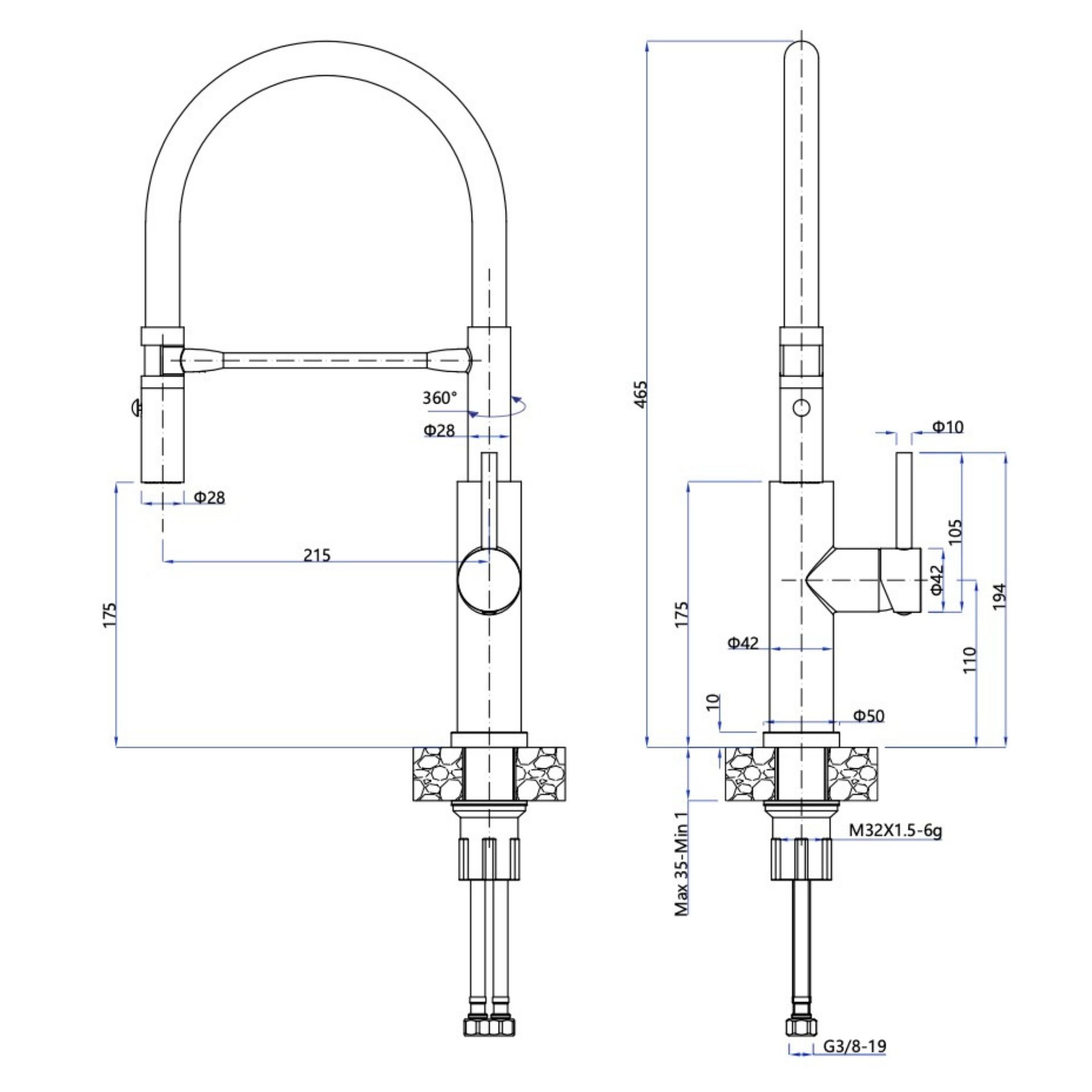 Rysunek techniczny - bateria Luxy II