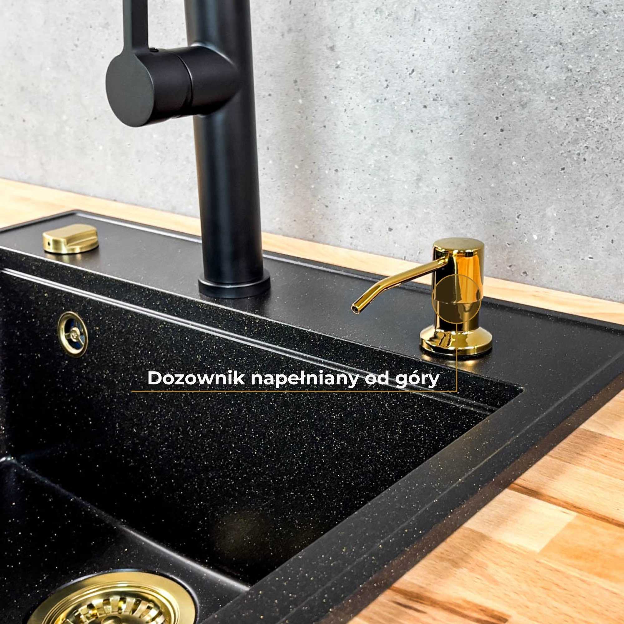 Metalowy dozownik do płynu do naczyń