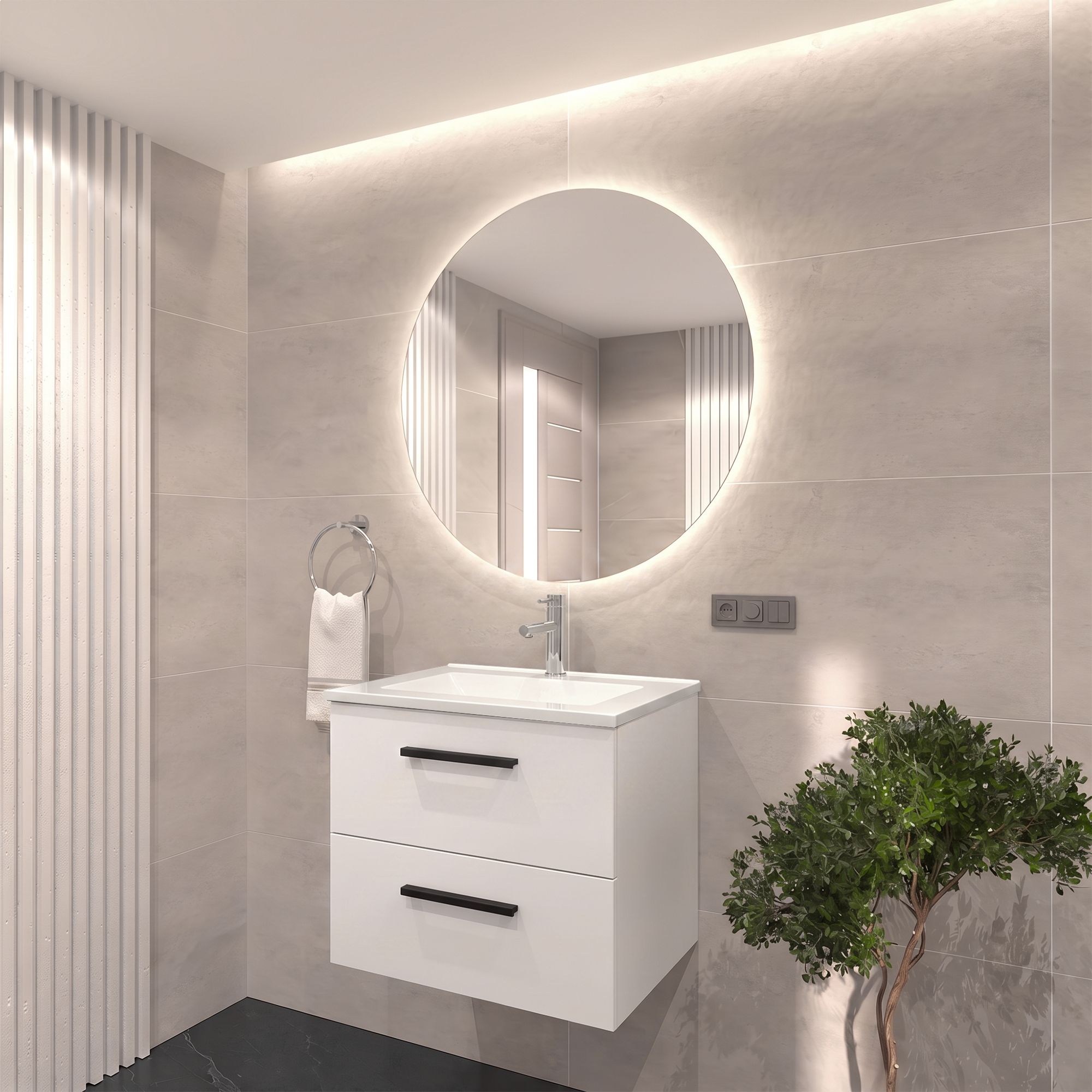 Szafka Gaia 60 z umywalką Inka 60 Sink Quality - wizualizacja