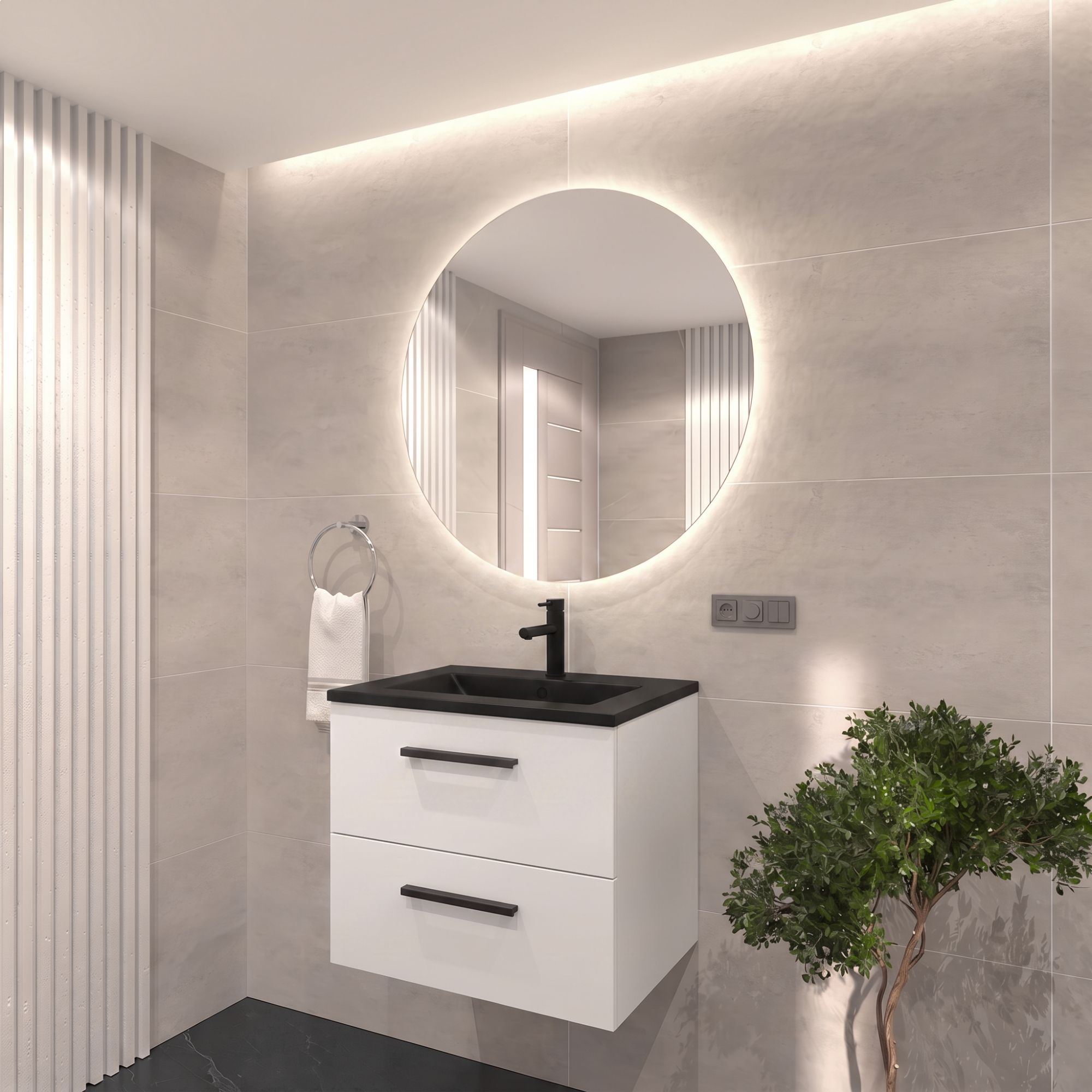 Szafka Gaia 60 z umywalką Inka 60 Sink Quality - wizualizacja