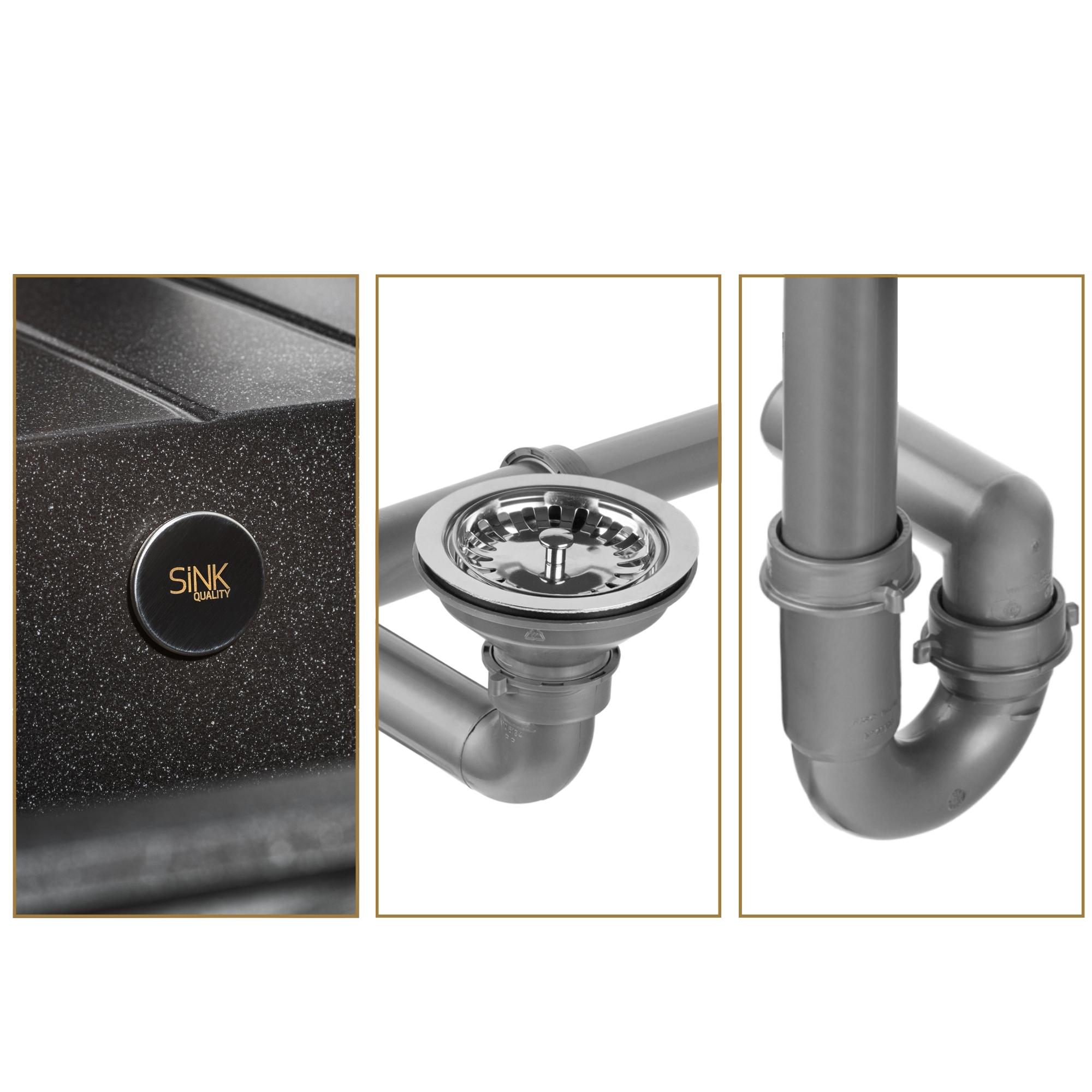 Syfon zlewozmywakowy dwukomorowy