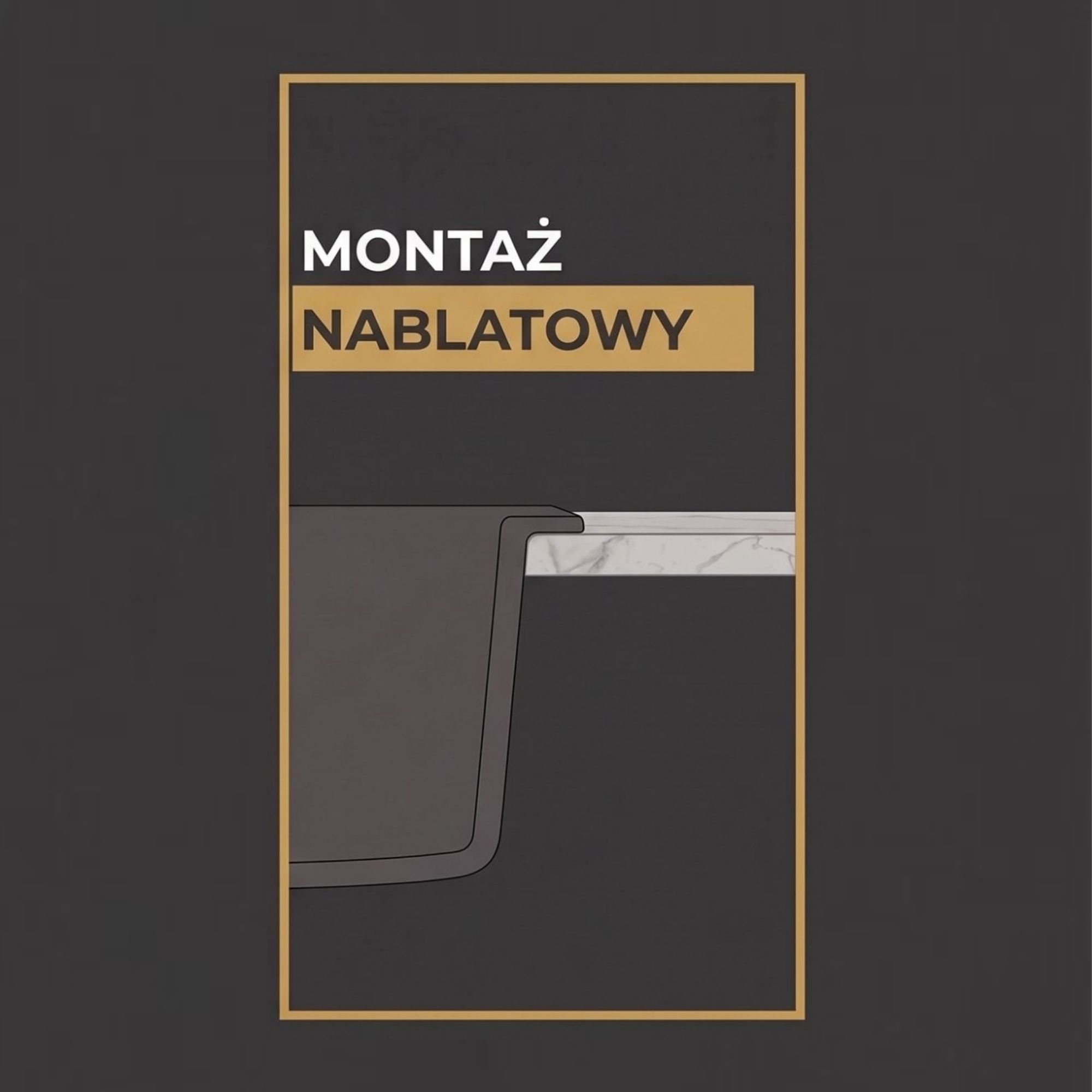 Zlew COLE 116 - montaż nablatowy