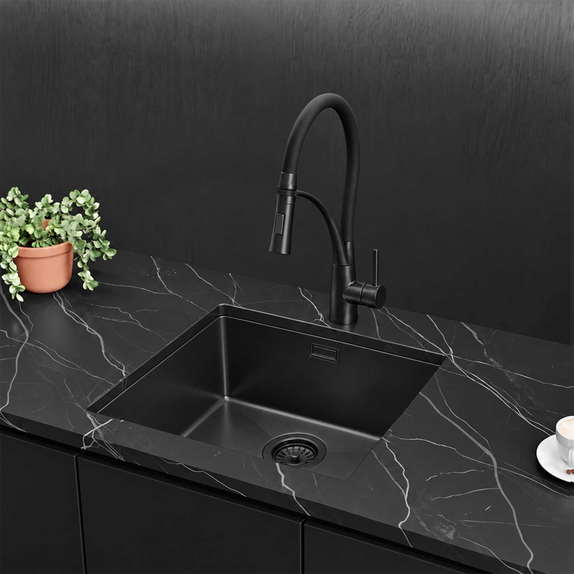 Zlew stalowy Steel Sink 55 aranżacja