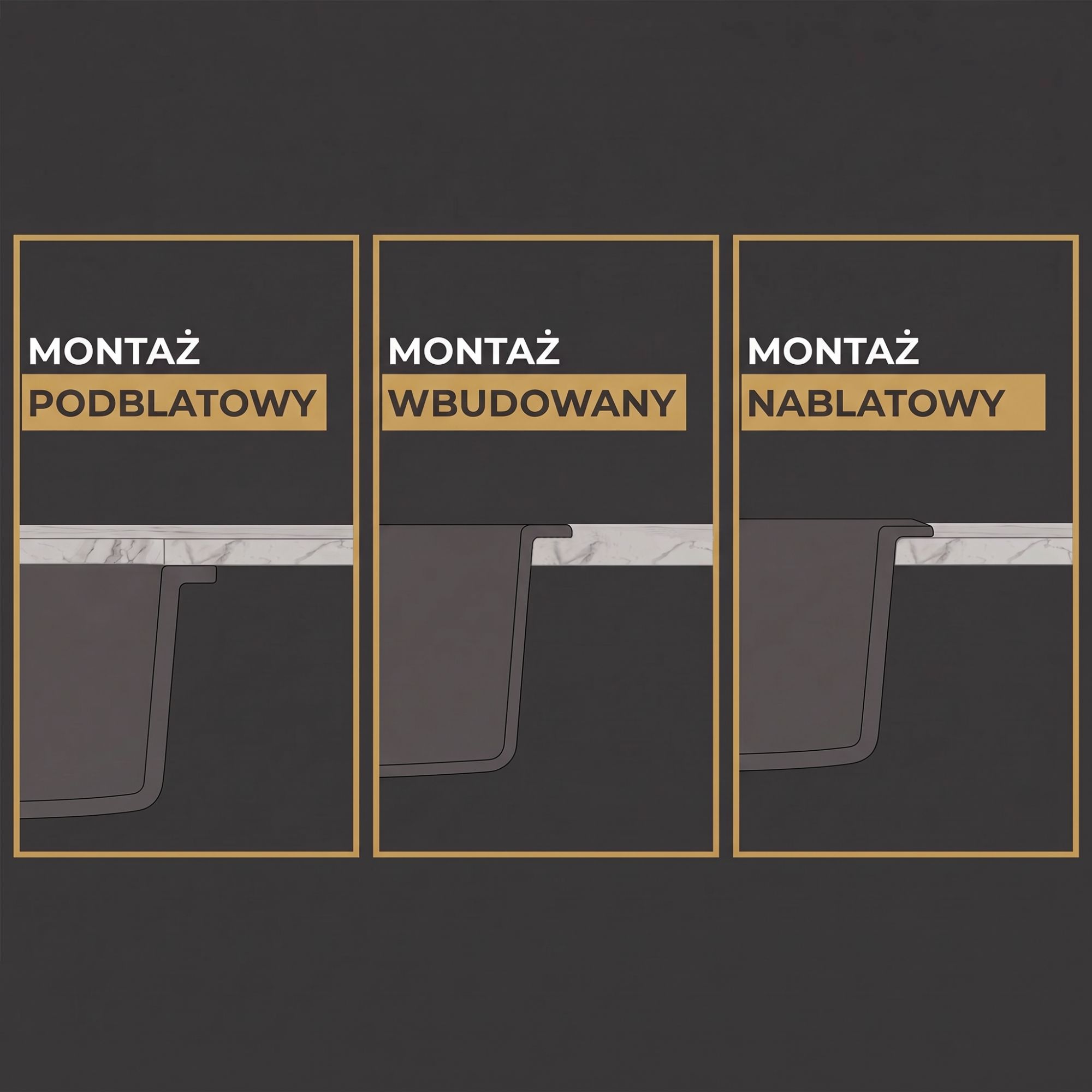 montaż sink 55 steel